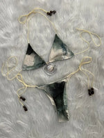 DEKA Women Tie Dye Micro Metal Bikini Set Thongs Swimwear Starfish Pendant Women's Swimsuit bikiniBrazilian Bathing Suit Beach