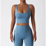 Comfort SkinFriendly Sports Bra With Chest Pad Tank Top Women Gym Fitness Running Yoga Bra Stretch Pull Up Vest Underwear Women