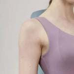 Women Sports Vest Sleeveless Round Neck Zipper Closure Fitness Bra Seamless Fabric Front Zipper Removable Chest Pad Underwear