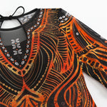 S - XXL 3PCS New Printed Long Sleeve With Pants Sarong Women Swimwear One Piece Swimsuit Female Bather Bathing Suit Swim K7180