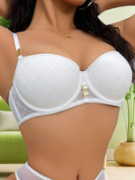 European and American New Style Sexy Mesh Lingerie for Women, Push-Up Anti-Sagging Adjustable Bra with Underwire