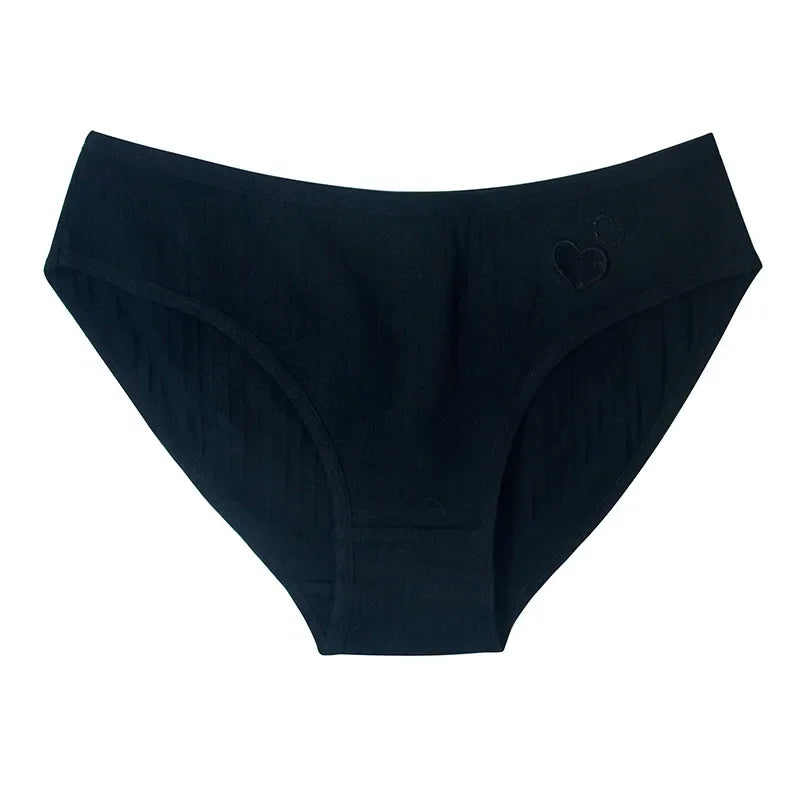 2Pcs/Set Cotton Panties For Women Briefs Low Rise Seamless Underwear Female Underpants Comfort Sexy Lingerie M-XL