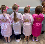7 Pcs Birthday Squad Robe Birthday Princess Robe Spa Party Supplies Unicorn Slumber Pajamas for Girls