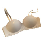 Women Push-Up Bra Demi Cup Underwear Heart Print Non-wired 1/2 Cup No Show Bras Sexy Lingerie Padded Thin Straps Brassiere S-XL