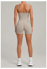 Womens Two Way Wear Bodysuit Sleeveless Yoga Stretch One Piece Romper Sexy Fitness Side Pockets Sportwears Bodysuit