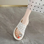 2026Women Beach Slippers New Summer Open Toe Sandals Non Slip Casual Outdoor Flip-flops High Platform Footwear