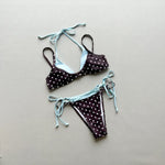 Sexy Orange Polka Dot Print Contrast Micro Bikini 2026 Women Hollow Out Push Up Bra Thong Swimsuit Summer Bathing Suit Swimwear