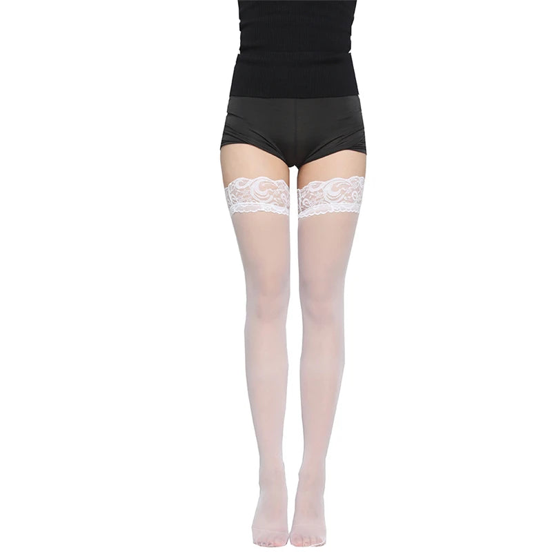 Stockings Sexy Lace for Women Summer Stockings JK Girl Socks Tight Breathable Stockings Fashion Versatile Style Black White Red