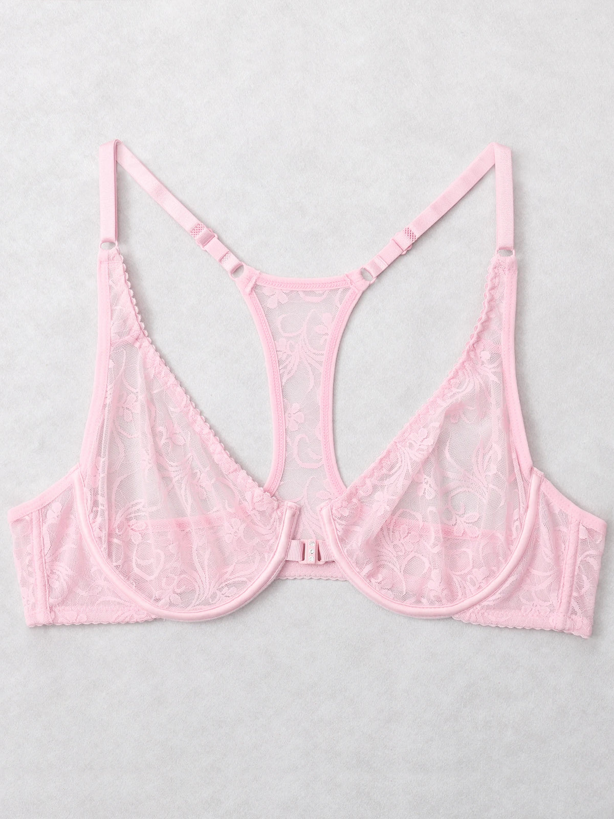 Womens Front Button Lace Bra Underwire Underwear Elegant Embroidery Beautiful bBack Plus Size Lingeire A B C D E F Cup