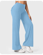 High Waist Pocket Yoga Pants for Women - Stretch Breathable Gym Workout Leisure Tummy Control Tights with Pockets