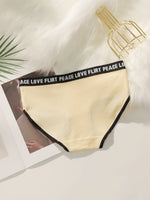 Women's High Waist PantiesLetter Elastic Waistband Soft Ribbed Fabric Comfortable Briefs for Daily Wear women bra K2809