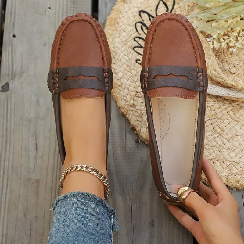 New Flats Shallow Loafers Women Walking Casual Shoes Designer Summer Comfort Soft Sole Shoes Brand Office