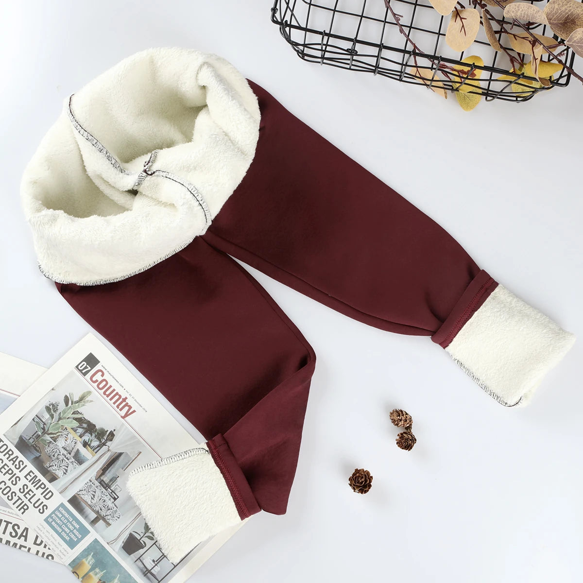 Winter Thermal Leggings Womens Solid Color Thick Pants Warm High Waist Solid Color Outdoors Casual Classic Leggings