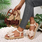 New Summer Flat Sandals Fashion Beach Slippers Outdoor Bow Tie Flat Shoes Home Women Anti-slip Trend Sandals
