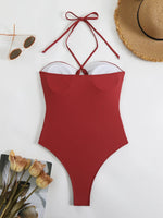 2026 Strappy Printed One Piece Swimsuit Women Sexy Hollow Swimwear Female Solid Bathers Bathing Swimming Swim Suit Beachwear