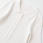 Fashion Casual Short-sleeve Collar Knit Shirt Women White Shirt Short Sleeve Button Down Casual Top For Summer Daily Wear O9JO
