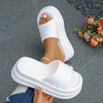 Chunky Platform Slippers for Women 2024 Summer Comfort Soft Sole Beach Shoes Slides Woman Thick Bottom Non-Slip Sandals Ladies