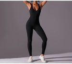 Seamless One-Piece Yoga Jumpsuit Women Fitness Sports Overalls Dance Workout Set Stretch Bodysuit Gym Clothes Push Up Sportswear