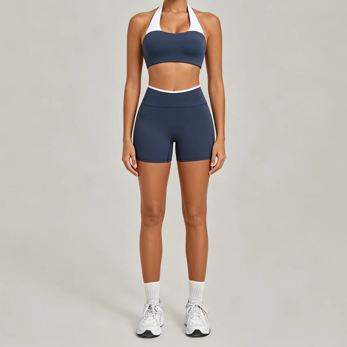 Women's Seamless Yoga Sets Sports Gym Fitness High-Waist Hip Lifting Shorts Suits Training Running Workout Beautiful Back Sets