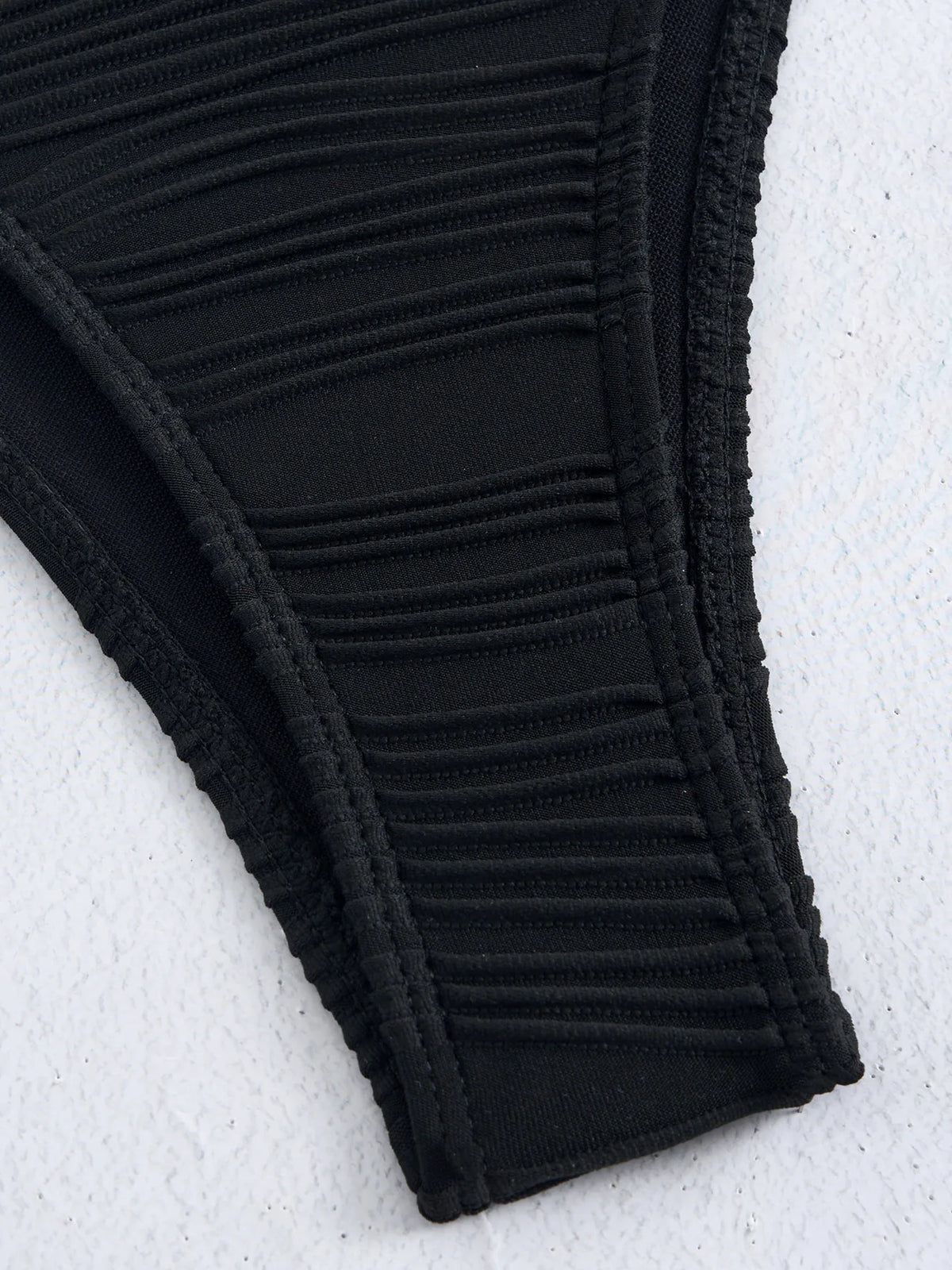 DEKA U Neck Wrinkled Crinkled Bikini Women Swimwear Female Swimsuit Two-pieces Bikini set High Cut Bather Bathing Suit Swim