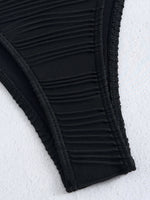 DEKA U Neck Wrinkled Crinkled Bikini Women Swimwear Female Swimsuit Two-pieces Bikini set High Cut Bather Bathing Suit Swim
