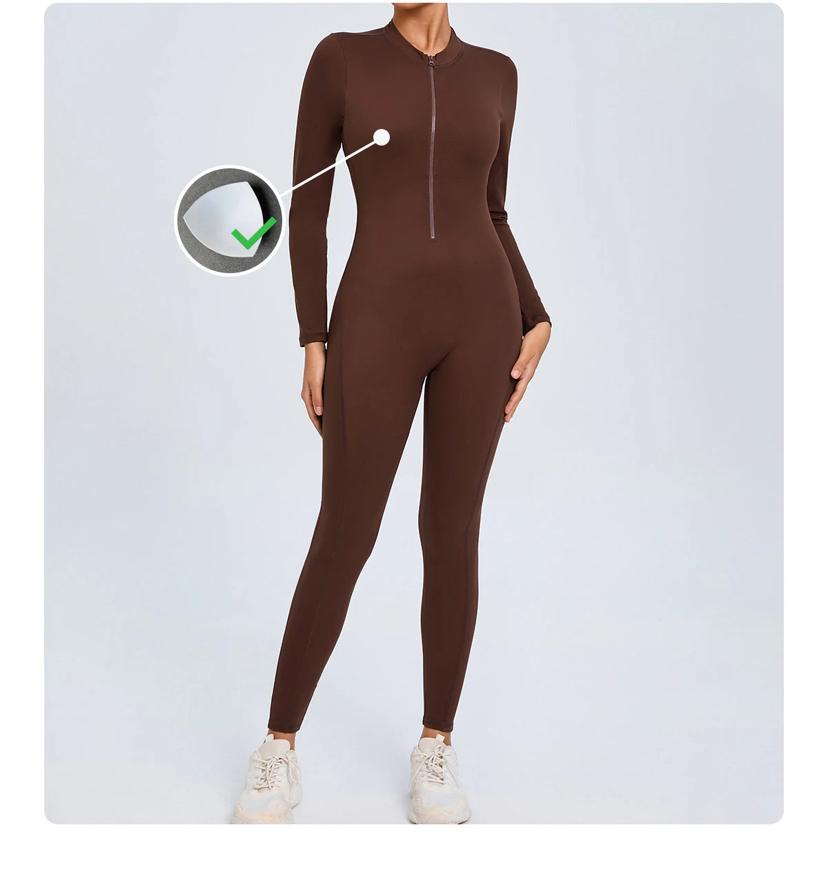 Women Sportwear Yoga Jumpsuit Zip Long Sleeve Back Open Outfit Fitness Tracksuit Tight One-piece Gym Overalls Sports Bodysuit
