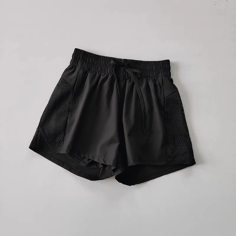 Women's Summer Sports Fitness Short Quick Dry Loose Anti Glare with Pocket Style New Pants