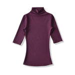 New Pure Desire Style High Neck Slim Fit Base Solid Color Casual T-Shirt Charming For Woman Elegant Fashion Soft T-Shirt M8IL