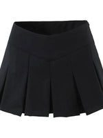 2026 Spring/summer New High Waisted Pleated Skirt Women's Spicy Girl Solid Color Slim A-line Wrap Hip Short Skirt A45S