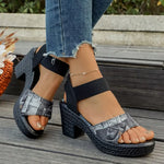 2026 New Women Wedge Sandals Fashion High Heel Peep Toe Sandals Platform Shoes Ladies Thick Sole Shoes Zapatillas Mujer