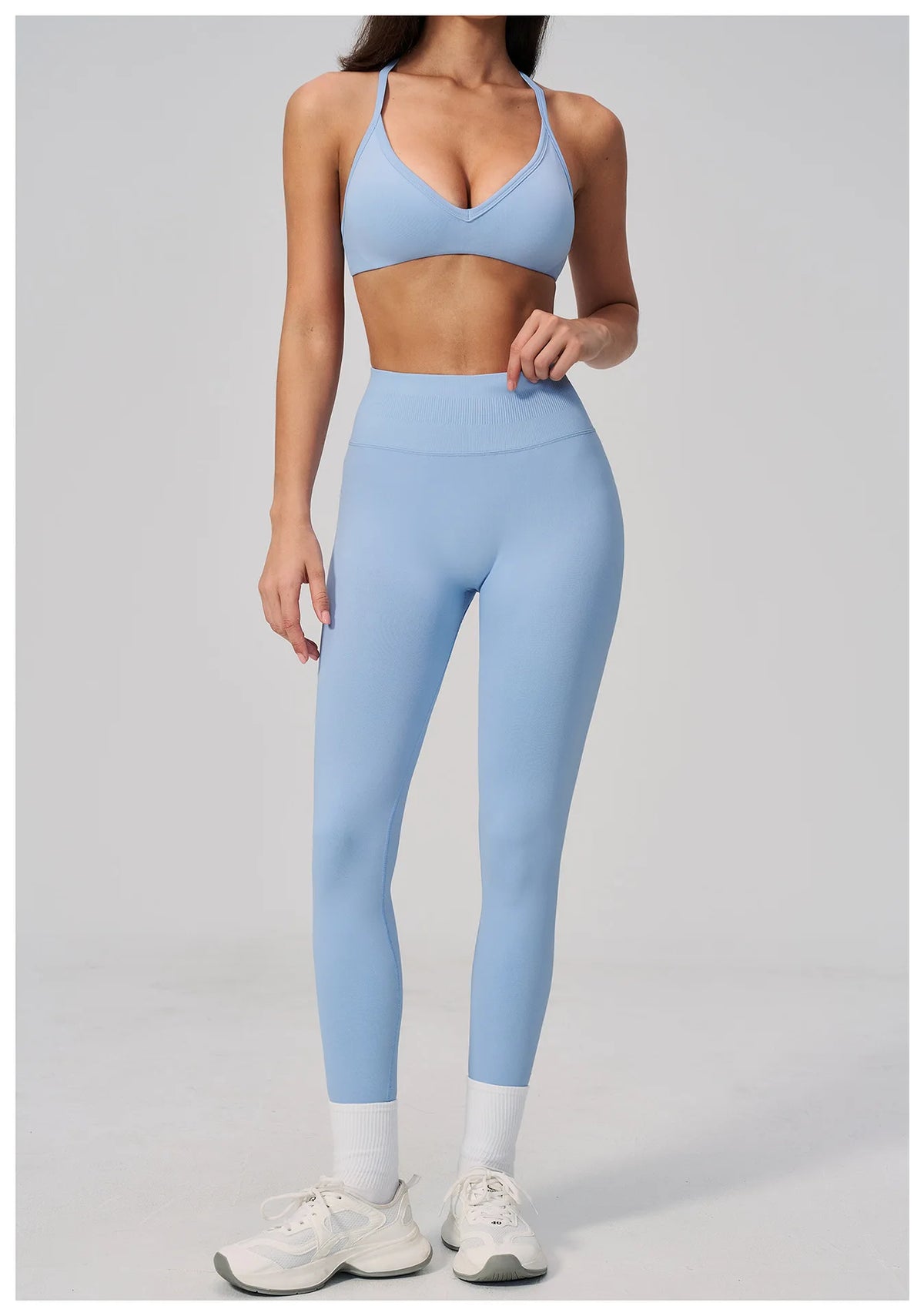 Breathable Quick Drying Yoga Set for Women Beauty Back Sports Bra High Waist Leggings Fitness Suit Outwear Gym Running Tracksuit
