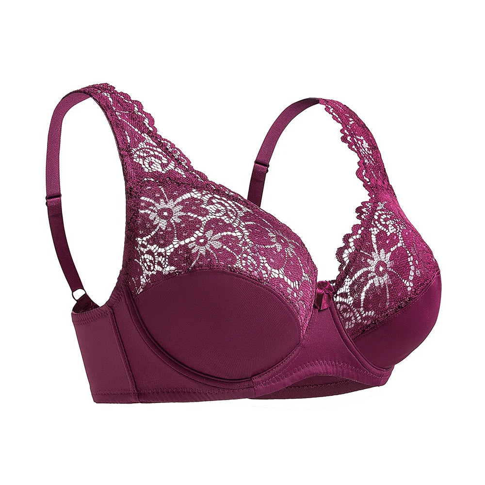 Fashion Bras For Womens Lingerie Lace Bra Underwire Plus Size Brassiere Sexy Underwear BH TopB C D DD E F Cup