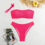 Neon Yellow Thong Bikinis 2026 Sexy Women Swimsuits Swimwear Female Bandeau Brazilian Bikini Set Bathing Suit Swimming Suits