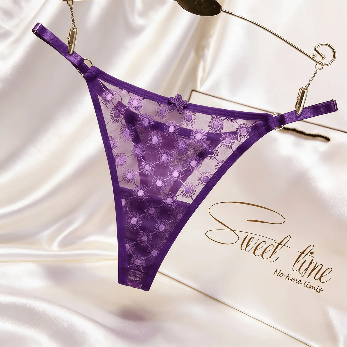 Thin Sexy Girls G String Thong Panties Women Briefs Flower Hollow Out Transparent Underwear Female Lingerie