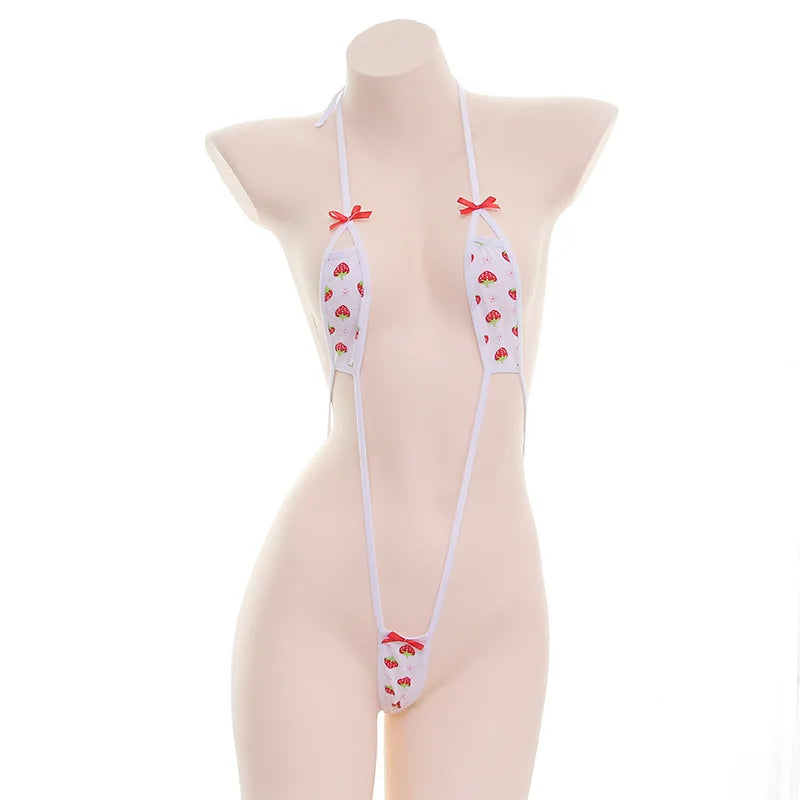 Backless Sexy Straps Bandage Underwear Set One-piece Bikini Costume Women Pajamas Lingerie Uniform Cosplay