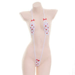Backless Sexy Straps Bandage Underwear Set One-piece Bikini Costume Women Pajamas Lingerie Uniform Cosplay