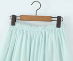 Sleeveless Top Skirt Two Pieces Matching Set for Women Light Blue Vintage Skirt Set French Style Embroidery Cotton Dress Set