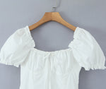 Bowknot Ruffles Light Blue Midi Dress Women's Summer Off Shoulder Short Sleeve Beach Dress Drawstring White A-line Vestidos 2025
