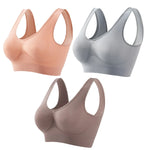 3PCS/Set Seamless Bras For Women Unwired Brassiere No Pads Crop Top Soft Sports Tank Bras Solid Color Female Sexy Lingerie Vest