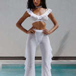 Toucheart Erotic Lingerie Versatile Hot Girls See-through Mesh Hollow Bodyshaping Pure Desire Sexy Delicate Underwear Split Kit