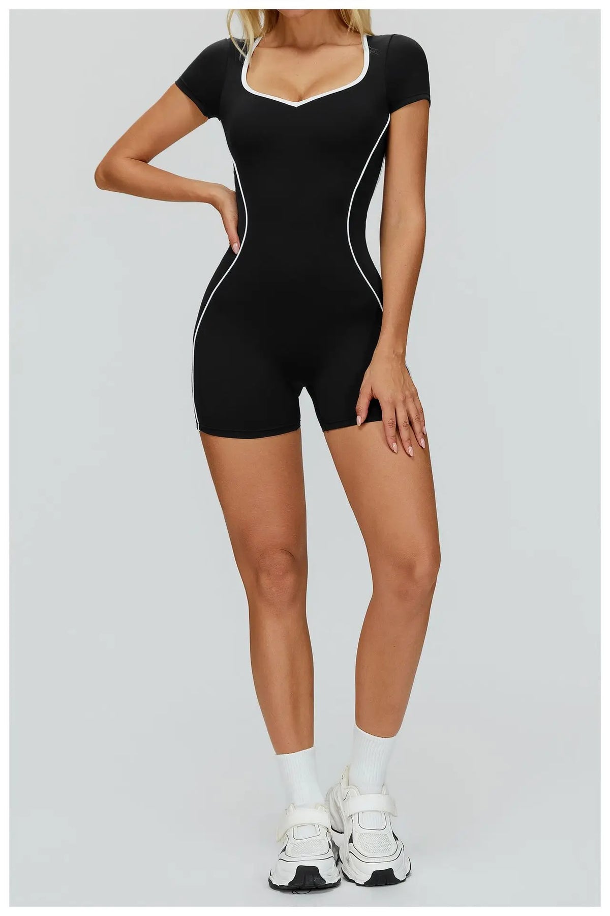 Yoga Set Women's Tracksuit Yoga Overalls One-Piece Sportswear Women's Short Sleeves Gym Workout Clothes Fitness Stretch Bodysuit