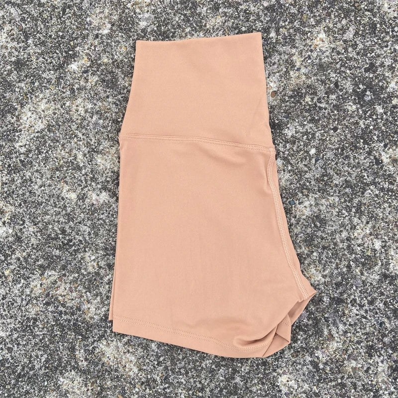 Solid Color High Waist Yoga Short Leg Women Fitness Sport ShortBike Soft Squatting Proof Comprehensive Training Jog Athletic