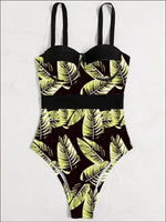 Print Push Up Swimsuit One Piece Swimwear Women High Waisted Swimming Suit Brazilian Monokini Bodysuit Beach Wear Bathing Suit