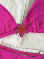 Cute Yellow String Halter Triangle Micro Bikini Thong Femmes Sexy Swimsuit Women Flower Swimwear 2026 Bikinis Sets Bathing Suit