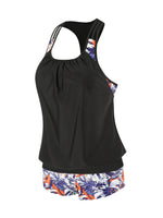 Summer Two Pieces Swimsuits Woman High Waisted Swimwear Female Tankini Sets Beach Wear Bathing Suit Shorts Women Swimming Suit