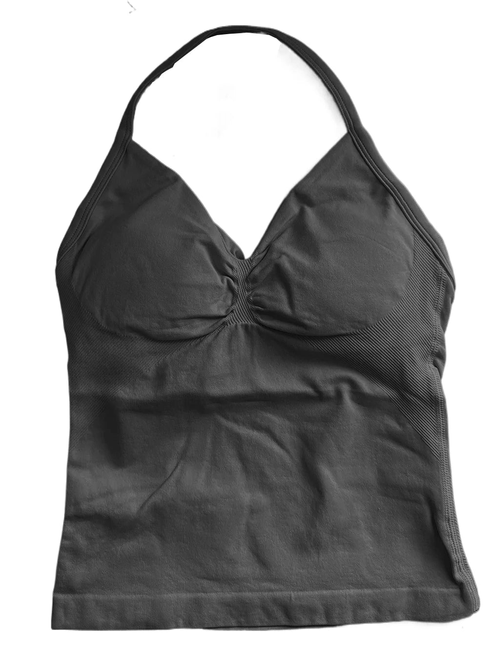 Longline Gym Top Women Clothes Sports Shirts Yoga Crop Top Vest Sports Bra Padded Halter Fitness Backless Workout Tank Top Woman