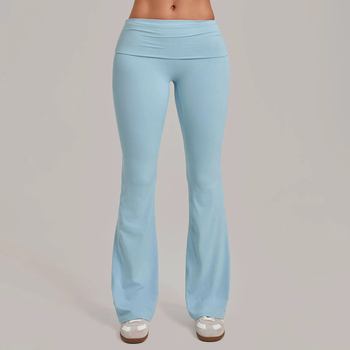 Women's Seamless Yoga Pants Sports Fitness Training High-Waist Hips-Lifting Flare Leggings Workout Gym Running Slim Fit Pants