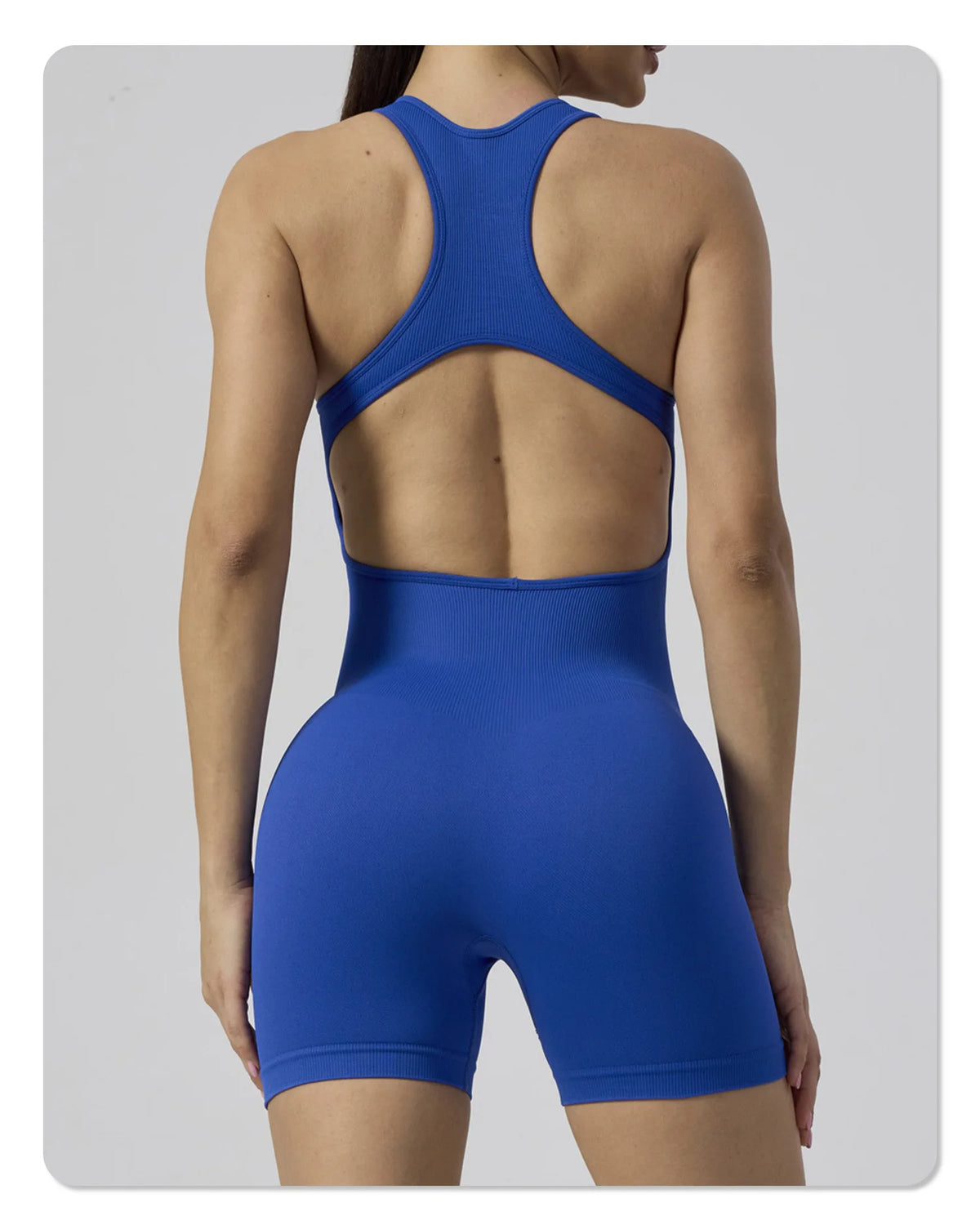 Seamless Yoga Jumpsuit Sleeveless Shorts One Piece Yoga Suit Sexy Cutout Backless Top Women Playsuit Gym Summer Workout Clothes