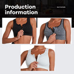 CZGUKES-2XL Popular Sports Top Yoga Bra Women's Shockproof Sports Shirt Sports Bra Front Zipper Women's Push Up Bra Sportswear