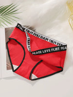 Women's High Waist PantiesLetter Elastic Waistband Soft Ribbed Fabric Comfortable Briefs for Daily Wear women bra K2809
